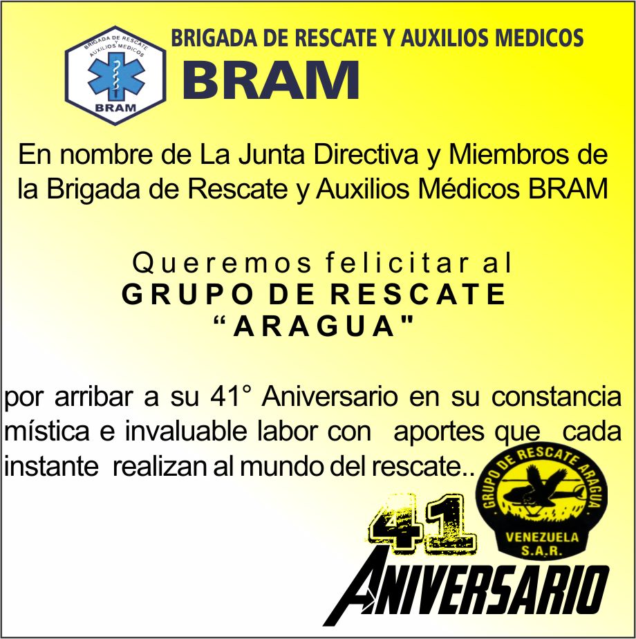 Felicidades por su 41° Aniversario <a href="/RESCATEARAGUA/">RESCATE ARAGUA</a>