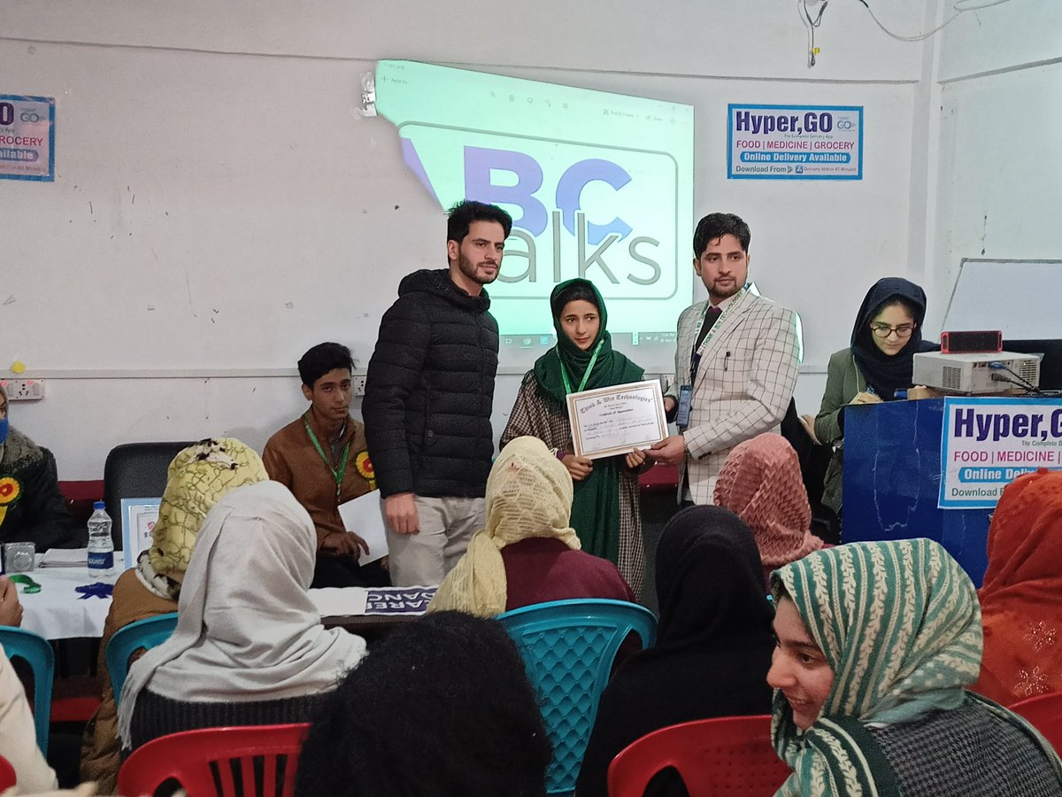 abctalks21's tweet photo. #Youth Empowerment Platform

Weekly Seminar And Quiz Programe Organised by Abc Talks at Think &amp; Win Technologies Kulgam

#Program_Highlights

#thinkwintech #abctalks #youth #talent #kashmir #kulgam #srinagar #anantnag #newpost 

@DcKulgam  @KulgamA @uwitalks @OfficeOfLGJandK https://t.co/W6alAUDtak