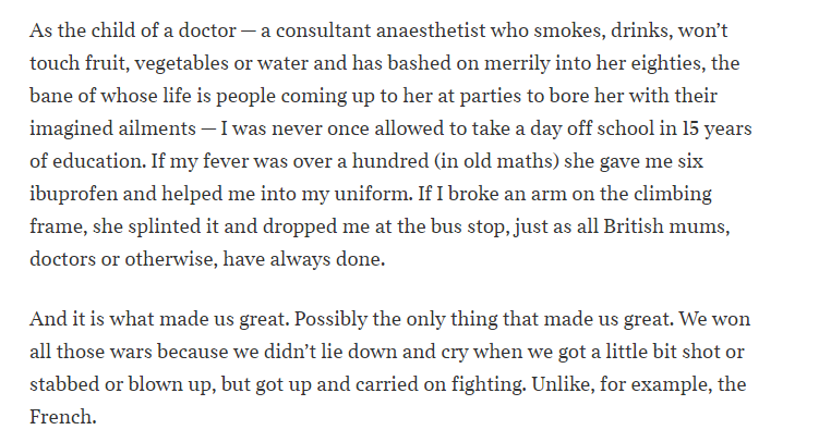 28 Nov 2020, Giles Coren makes anti-French comments and generally writes xenophobic and jingoistic twaddle. This time about Coronavirus and dealing with the pandemic. H/T  @brokenbottleboy for spotting this.