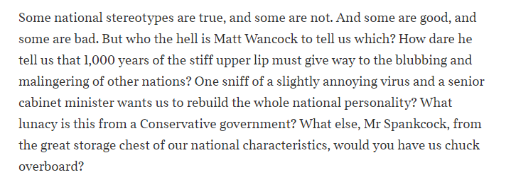 28 Nov 2020, Giles Coren makes anti-French comments and generally writes xenophobic and jingoistic twaddle. This time about Coronavirus and dealing with the pandemic. H/T  @brokenbottleboy for spotting this.