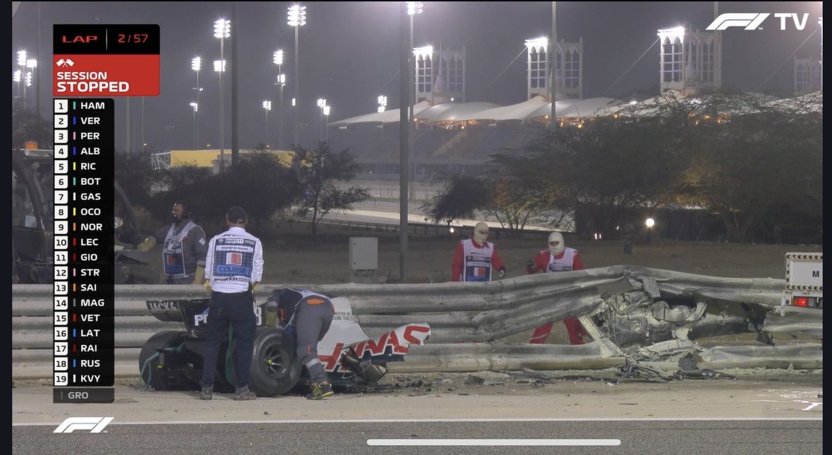 Scipionista's tweet photo. Romain Grosjean est un miraculé. Il n’y a pas d’autre mot. https://t.co/eZ8JwCTxqh