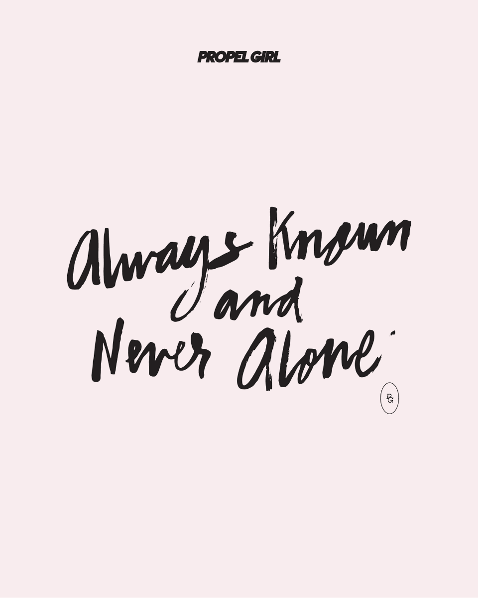 PropelWomen's tweet photo. Hey, Propel Girl. You are truly, madly, and deeply loved by God, exactly as you are. You are always known and never alone. 💛

Start your free LONELINESS devotional today, and find out how God wants to help you overcome your feelings of being alone. https://t.co/GRunPEARxM https://t.co/mng5NdvJHl