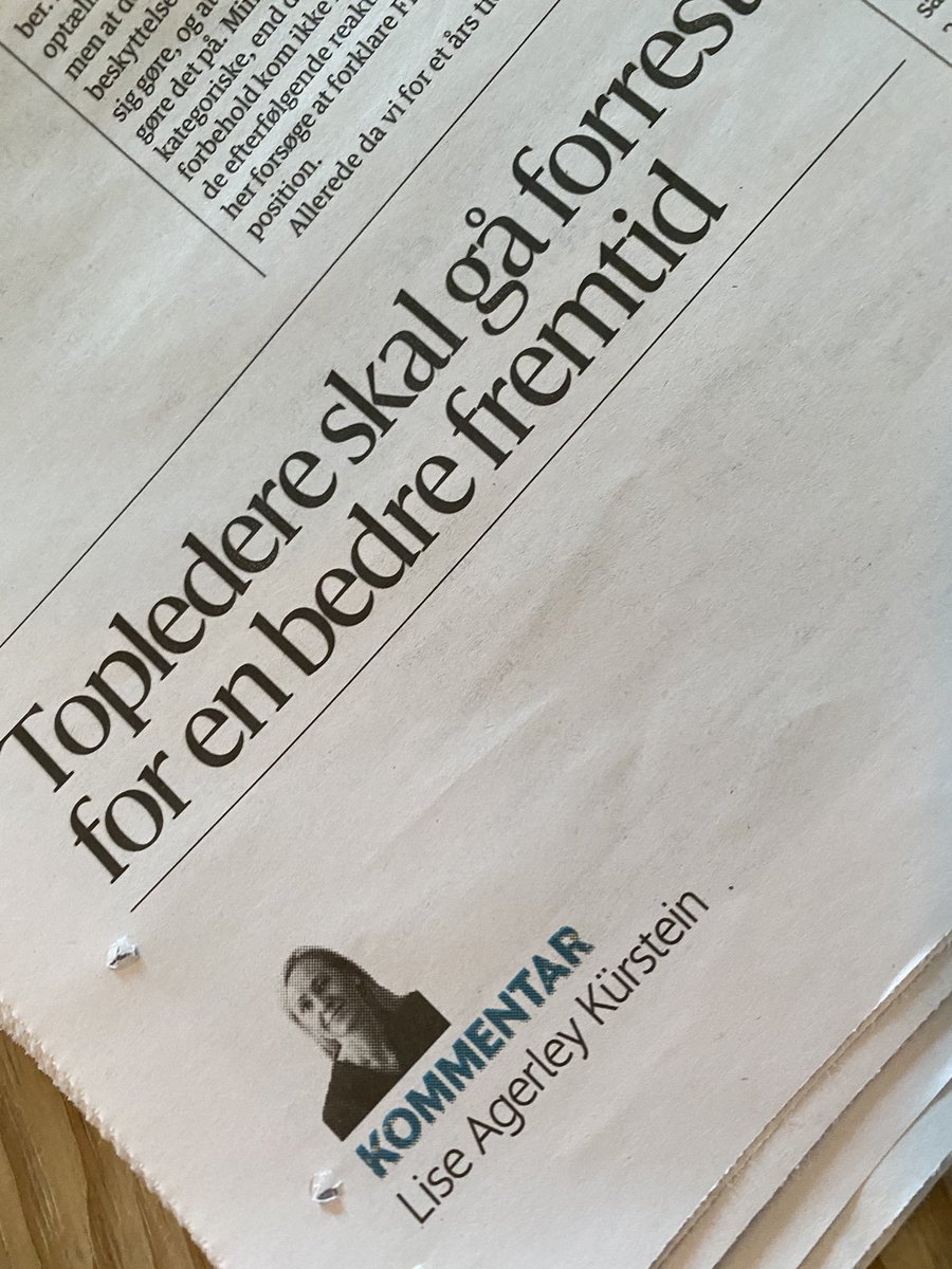 LAgerley's tweet photo. Berlingske bringer i dag min artikel om CEO-aktivisme. Befolkningen verden over tror på, at det er toplederne, der skal rede klodens udfordringer med klima og velfærd. Når politikerne bliver mudderkastere og populister, mister vi tålmodighed og tillid👩‍💻 https://t.co/dB7yCyzmS7