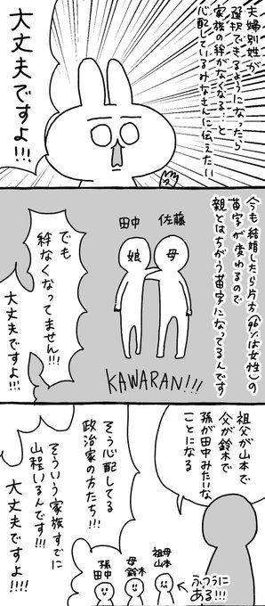 選択的夫婦別姓について、現行の制度でも違う苗字になる家族がいることを忘れないでほしい話 