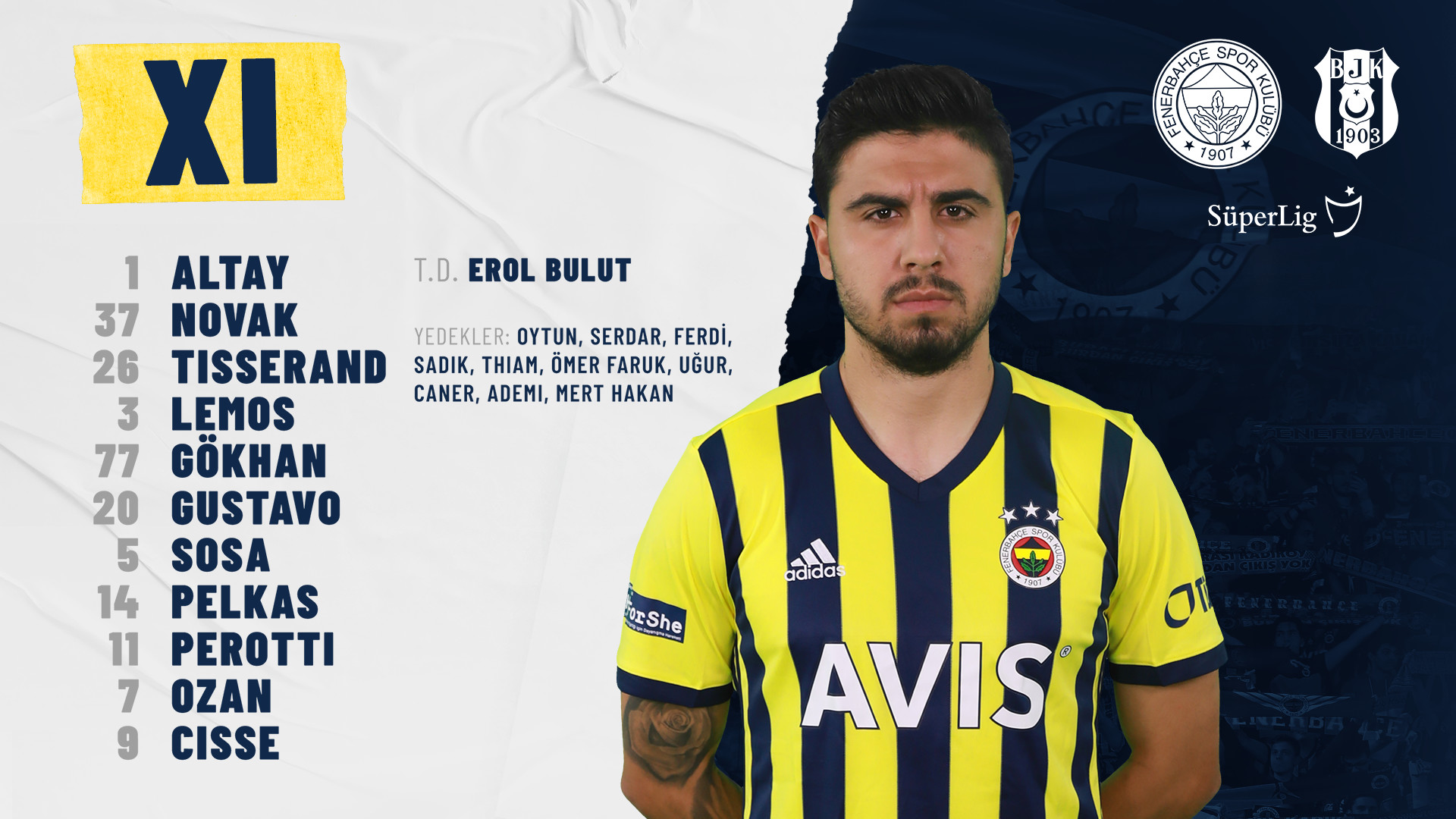 Fenerbahçe SK on X: İlk 11'imiz! 👇 #FBvBJK  / X