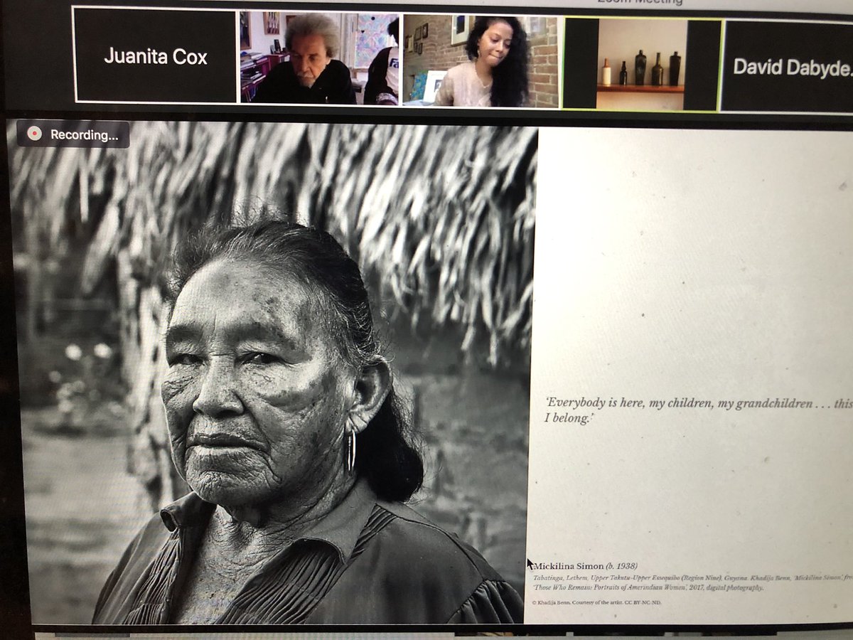 JCWestmaas's tweet photo. Stunning photo by Khadija Benn, talking about her contribution to Liminal Spaces at today’s Guyana SPEAKS. https://t.co/UUCrv7ez7S