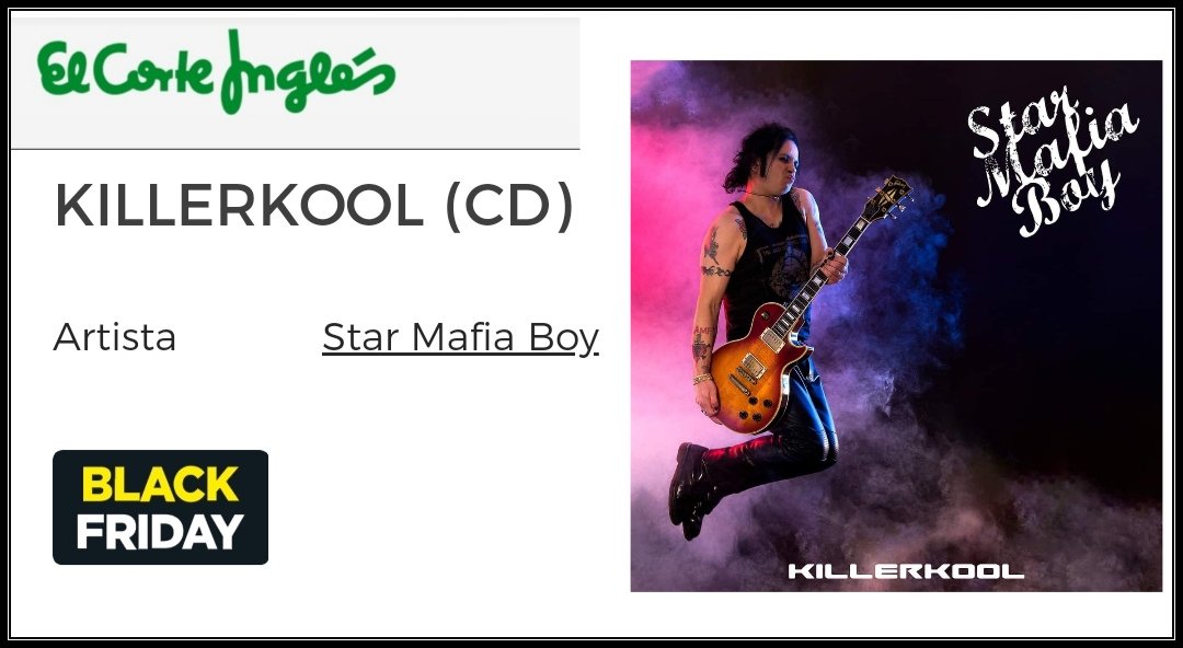 STARMAFIABOY's tweet photo. "Killerkool" sigue imparable! #starmafiaboy #killerkool #newalbum #thefishfactory #rockandroll #elcorteingles https://t.co/28DlAVcVok