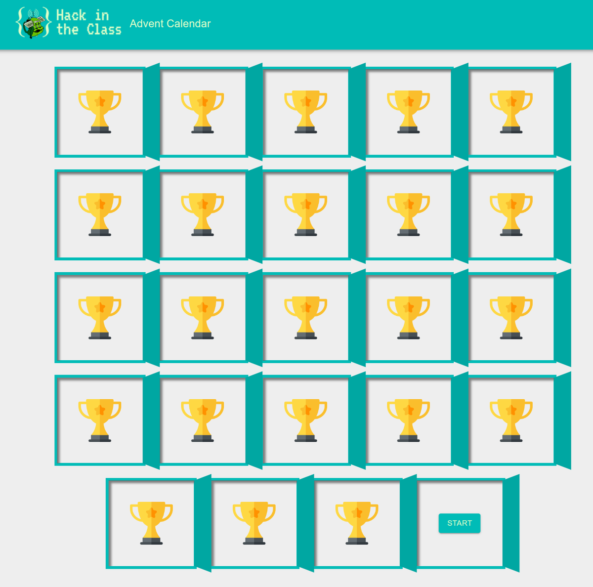 hackintheclass's tweet photo. Beta-testing of our #XMAS #hacking #Advent in progress. With some cheating it was possible to unlock all the days. Can you and your kids handle the challenge???? #ComingSoon #hackingAdvent #kids https://t.co/JgVuouoQMf