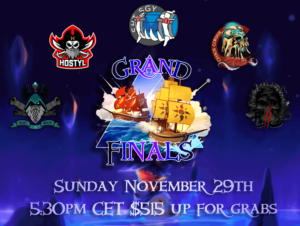 NotoriousArena's tweet photo. Our EU Grand Finals will be commencing in a couple of hours! Come witness history as our teams compete for the Notorious title, sails and a cash prize pool! It has all been coming down to this!
https://t.co/k4ofNYLpou
#SeaOfThieves #SoTArena #SoTPvP https://t.co/8SBaqQ764Y