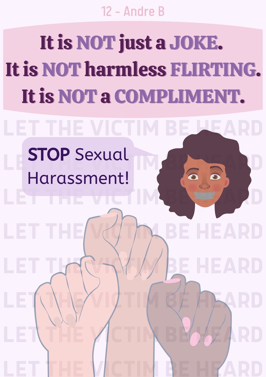 Sexual Harassment will NEVER be okay! 

Let the voices and rights be raised ✊

#SexualHarassmentAwareness
#XUSHS_DFSA