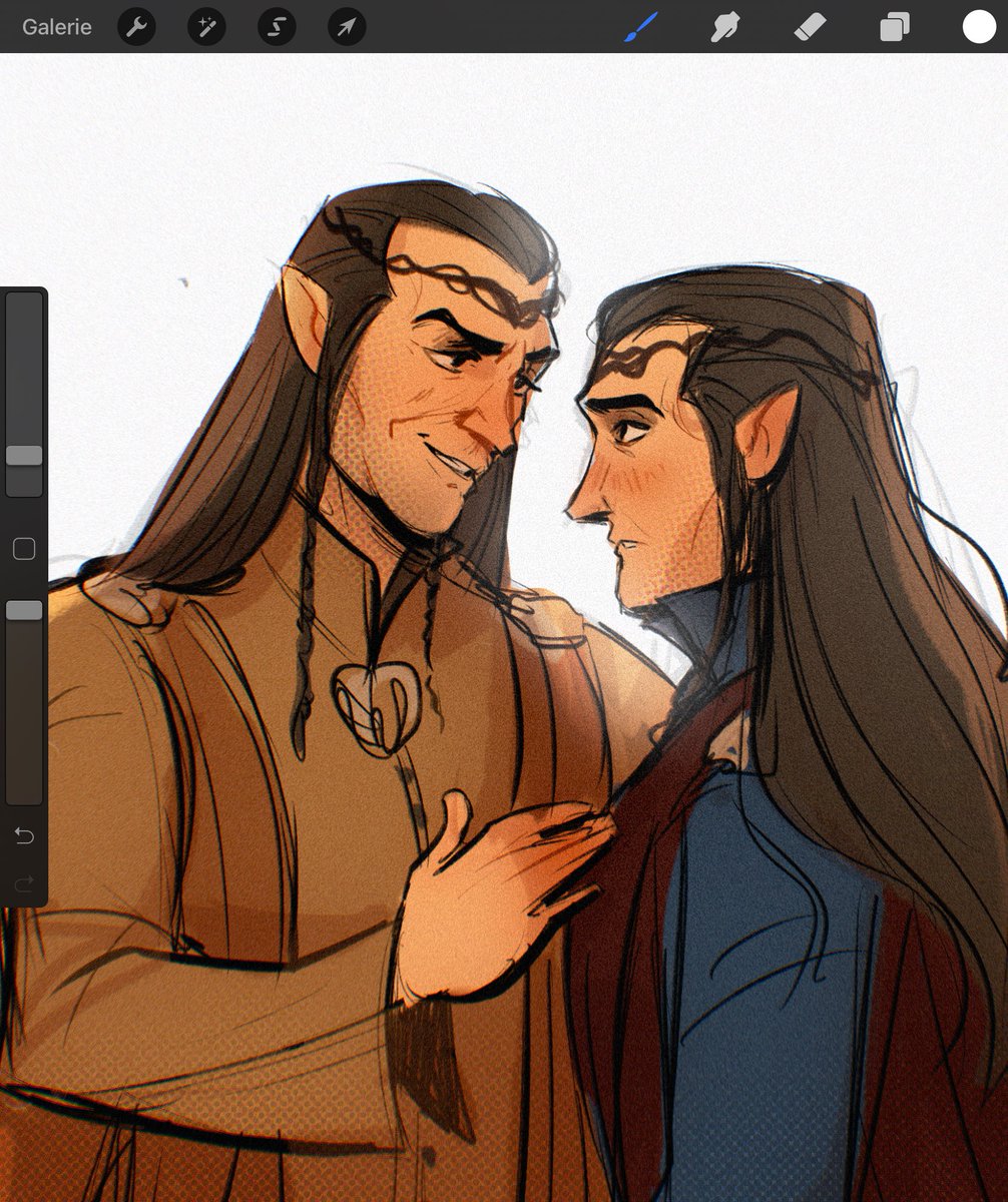 niku30_'s tweet photo. I totally did not draw Elrond and Figwit no what are you talking about #lotr #elrond #figwit #lindir #thehobbit #art #draws https://t.co/swVEMUtKgB