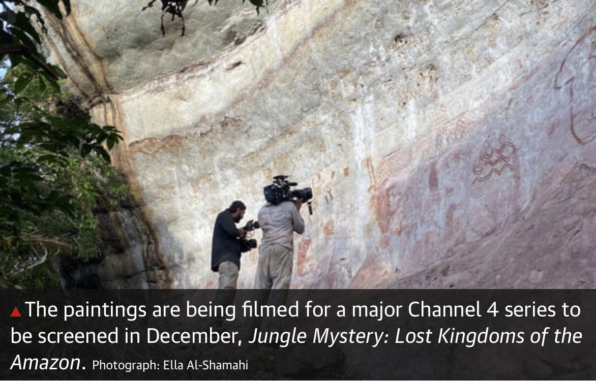 Sistine Chapel of the ancients' rock art discovered in remote Amazon forest. 
Tens of thousands of ice age paintings shed light on people &amp; animals from 12,500 years ago.

The discovery research of José Iriarte &amp; team is funded by the ERC. #EUfunded 

#investEUresearch 🇪🇺