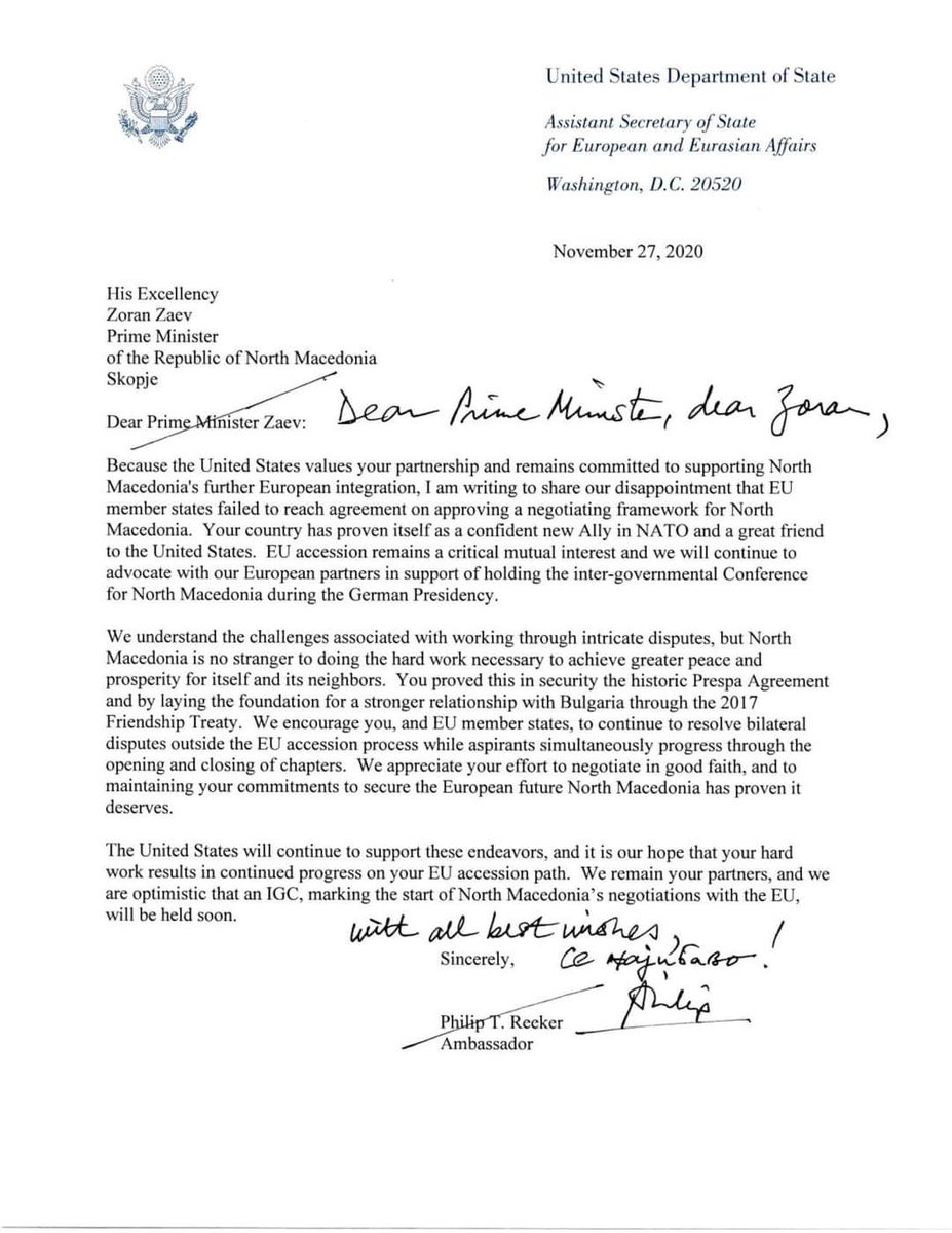 Америка му пишува телеграма на Заев со поддршка. Мицкоски добива информации од пред кооперација дека викендов во Софија ќе се распарчува Македонија. Толку е твитот.