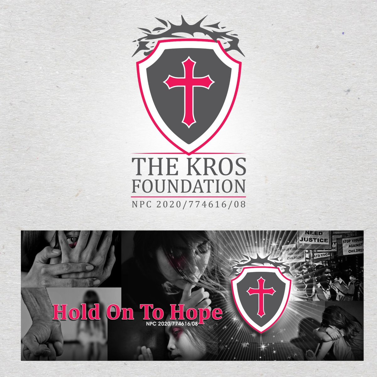 CreativeImgSA's tweet photo. Logo and Social Banner designed for The Kros Foundation. A Non Profit Company focused on assisting South African Women and Children who live in poverty and abuse. I invite you all to show your support by liking and following this page and contributing in any way possible. https://t.co/DpW3mb8Svs
