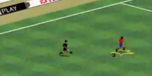 90sfootball's tweet photo. Who remembers running away from the referee on FIFA International Soccer? https://t.co/tfdFNtmCUq