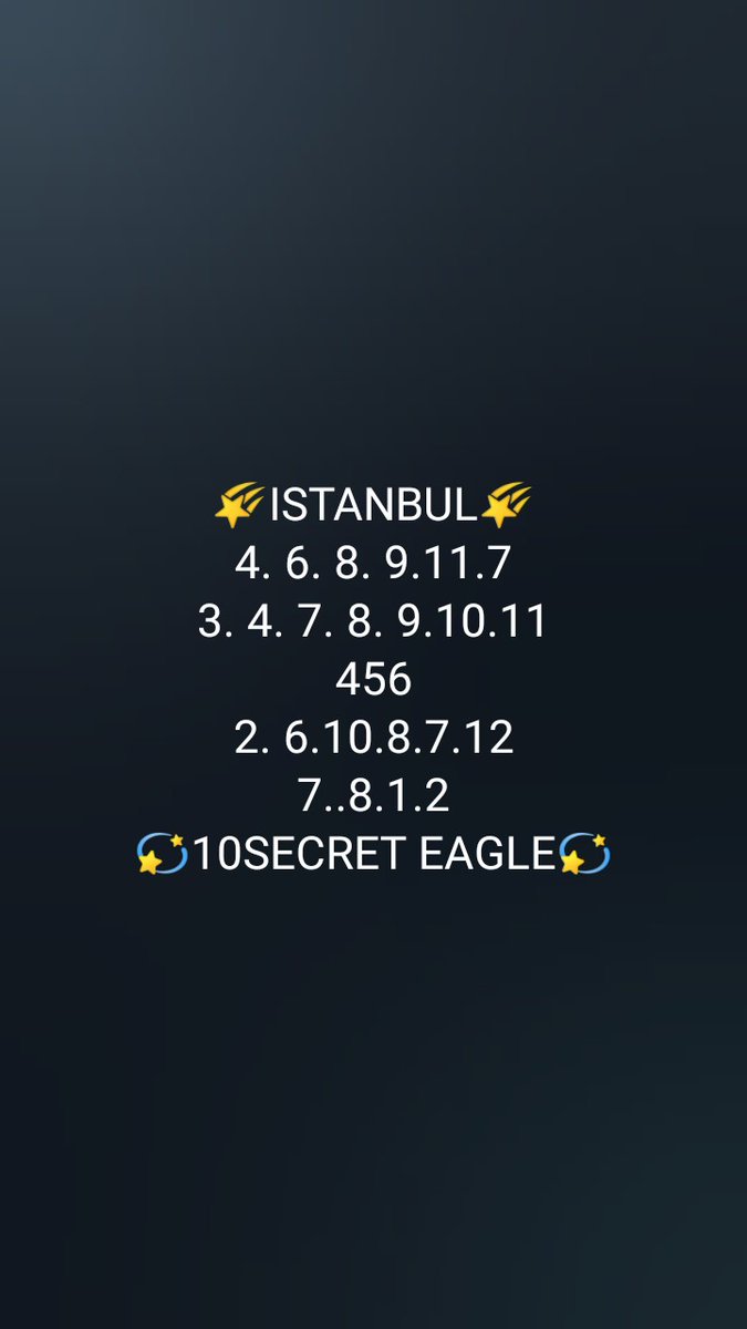 ISTANBUL, tam istenilen kıvama gelen SECRET EAGLE💫 BANKO....