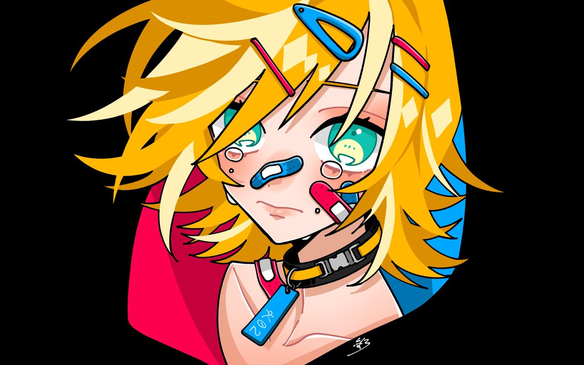 鏡音リン 「らくがき 」|彩のイラスト