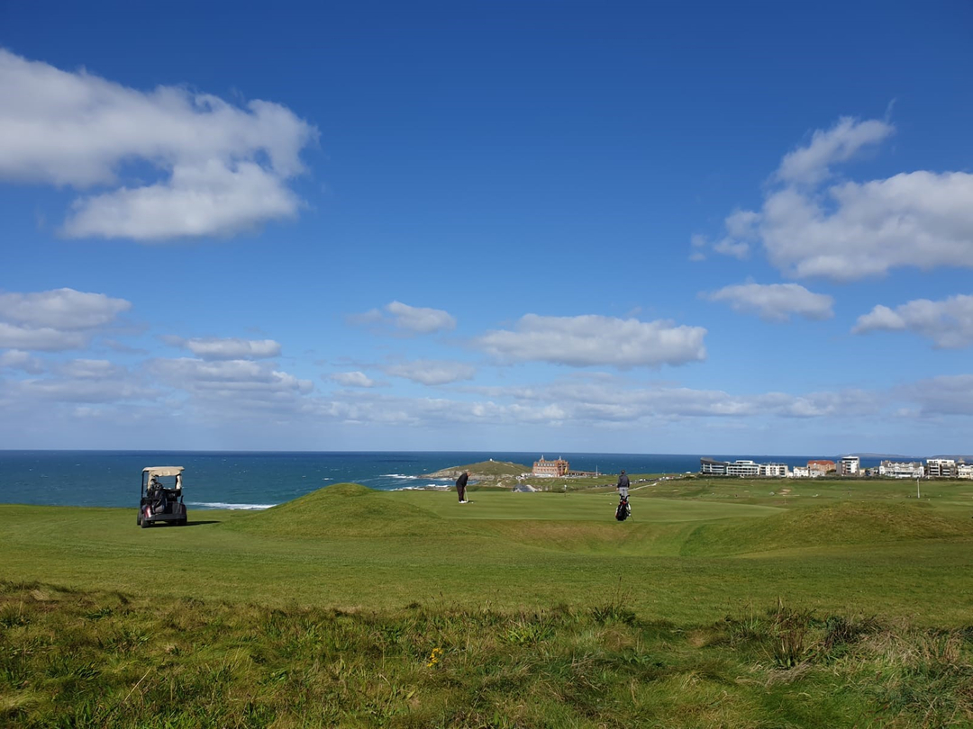 Winter's day golf course scenes
