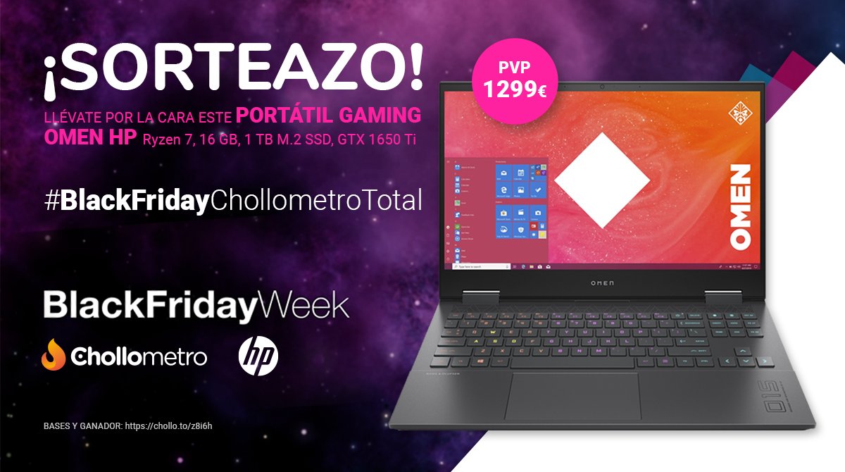 🔥ESTO SE ACABA!🔥

🏃 Sigue a <a href="/OMENbyHP_es/">OMEN España</a> y a Chollometro
➡️ Comenta con #BlackFridayChollometroTotal diciendo a qué juego vas a viciar si te lo llevas!
🔁 Haz retuit

LLÉVATE ESTE PEDAZO DE PORTÁTIL OMEN HP POR LA CARA!