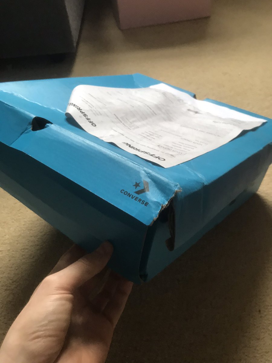 CarnegieMaxwell's tweet photo. @OffspringShoes just received my @Converse X @YOON_AMBUSH  duck boots.. not impressed at all. The box and the shoes are soaking wet and ruined. These are supposed to be a Christmas gift! FUMING!
Didn’t think about packaging them properly?!? https://t.co/Oru7YBXaqe