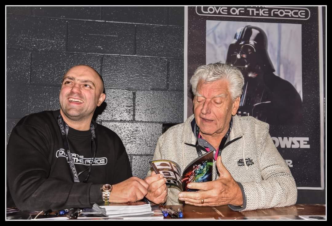 Great picture of Dave Prowse from our first For the Love of the Force event in 2015 picture courtesy of Roy Bridgewood
RIP Dave Prowse