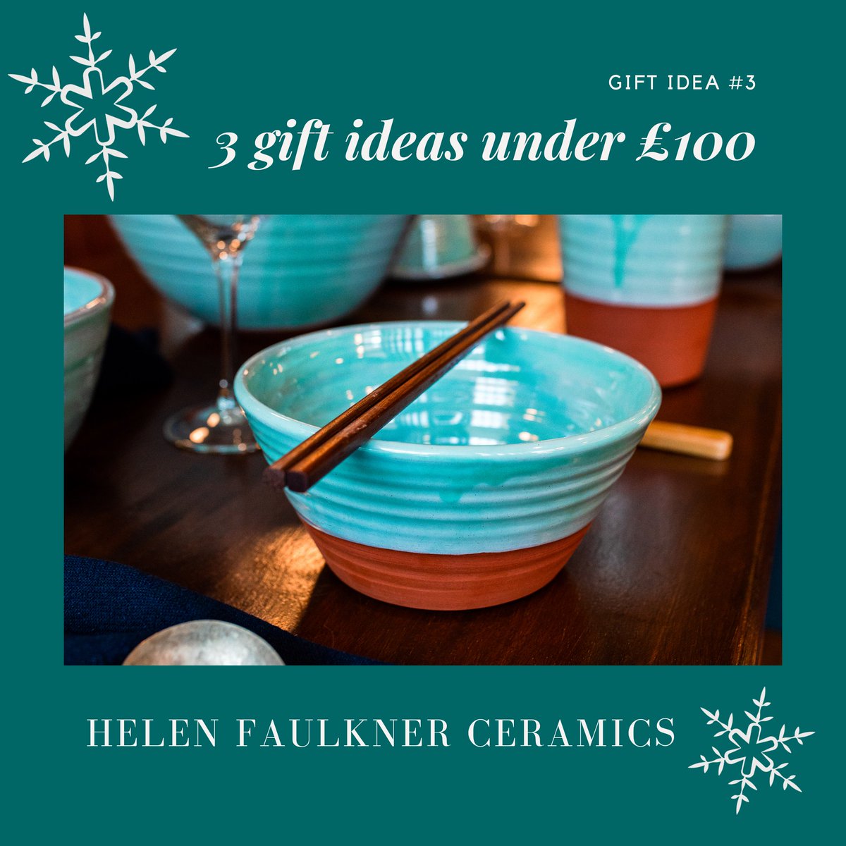 Another 3 gift ideas for you, this time under £100. 
🎄
Gift 1 - Teapot - £75
Gift 2 - Breakfast for 2 set (2 mugs, small bowls, side plate) usually £102 is now £95
Gift 3 - Set of 4 ramen bowls - £88
🎄
#buybelfast #pottery #giftsunder100