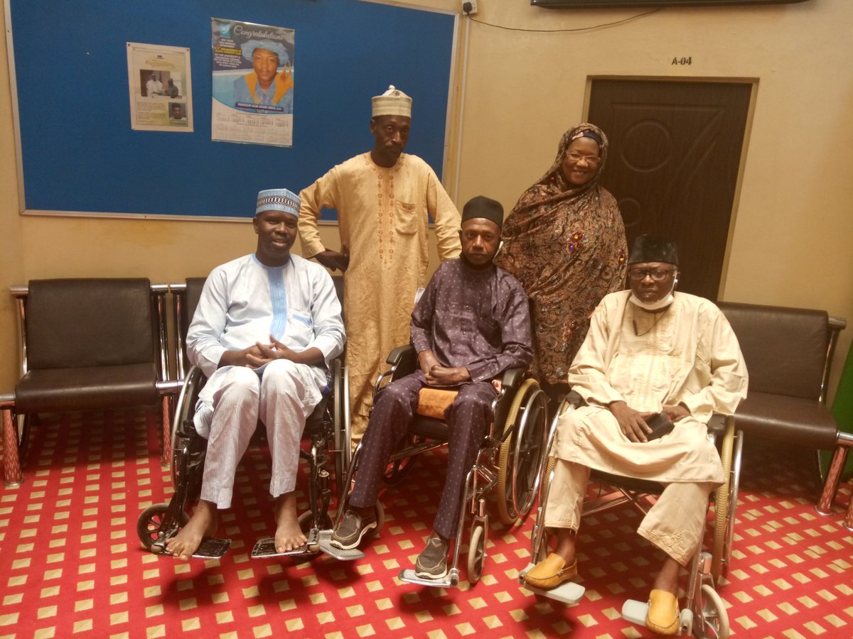 sciankcluster's tweet photo. Advocacy and courtesy visits to  Prof Sagir Abbas VC BUK for his support to PWDs on the structural barriers up grade and the establishment of the spinal cord injury rehabilitation complex center in Kano. https://t.co/QpuQ6kF1ig