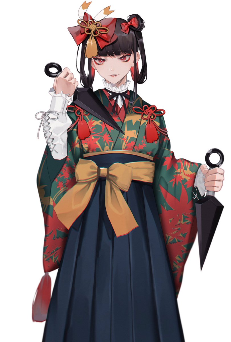 創作和服少女 梅鏡のイラスト