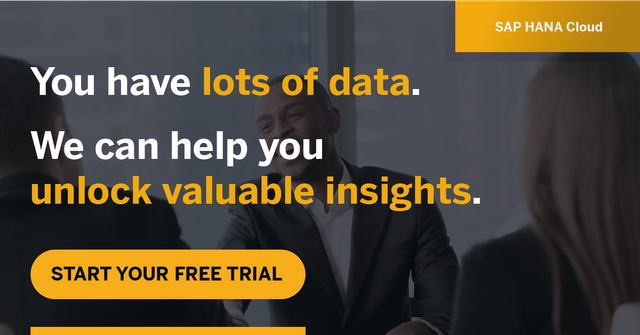 joniwong's tweet photo. Ready to see how SAP HANA Cloud can help you turn your enterprise data into value? #DecisionsWithoutDoubt Get started with the free trial today: https://t.co/XiCdUVOL7a https://t.co/Mr1X8J5JVu