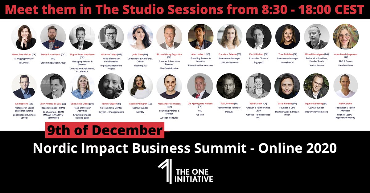 Who are the Impact Superstars?
What does the archetypes look like when we talk about the #startups, #founders, #businessmodels, #investors #policymakers… that can lead us into a #sustainable future? Meet the global impact ecosystem online 9th December
bit.ly/NIBS_program