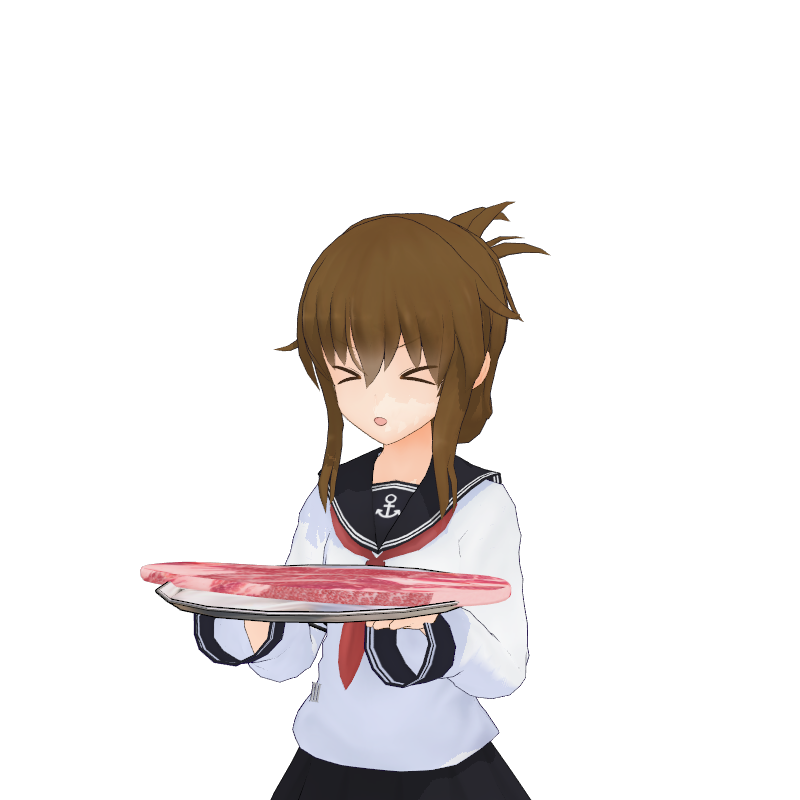 いい肉の日だけど何のネタも思いつかないから動画で使った立ち絵置いておきますね ヘチマ味のイラスト
