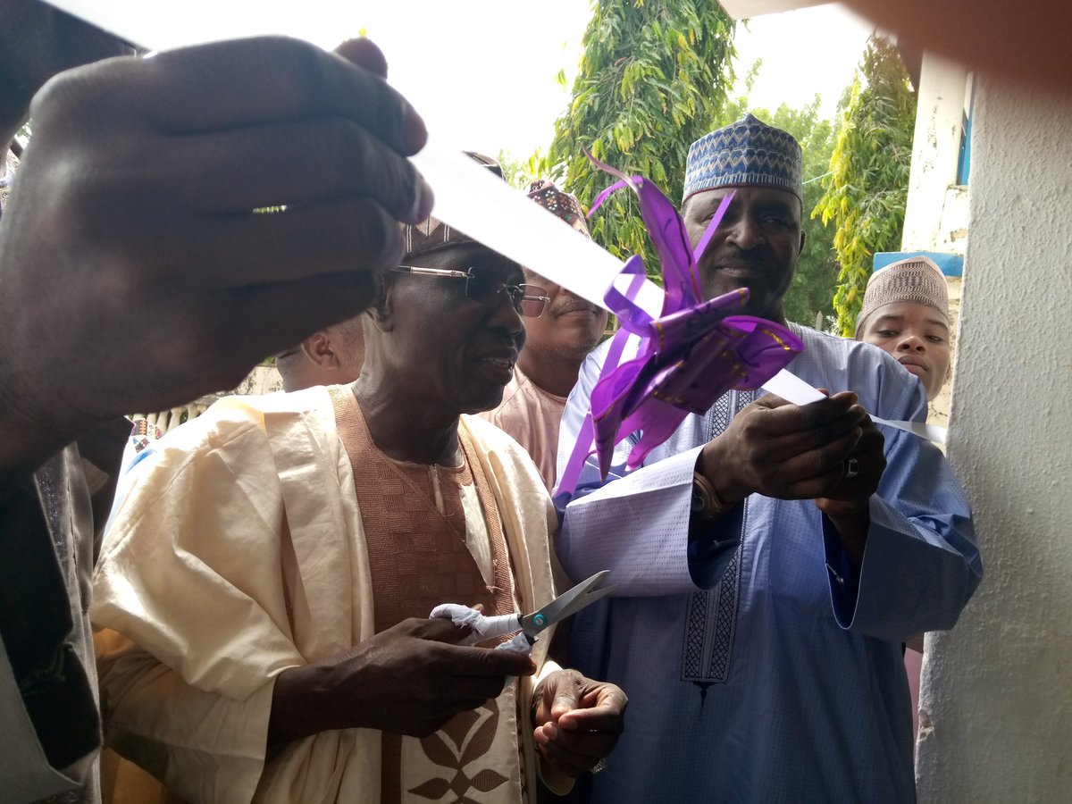 sciankcluster's tweet photo. Official opening ceremony and commissioning of the SCIAN Kano Chapter New Office Secretariat by the Executive Secretary SEMA, Comrade Sale Aliyu Jili, assisted by Prof Sani Miko Chairman SCIAN KN BoT and Governing Council. Glory to the Almighty. https://t.co/suMJDCfA7i