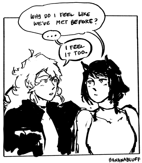 bumbleby dynamic in nearly every rwby AU fic (i love it though) 