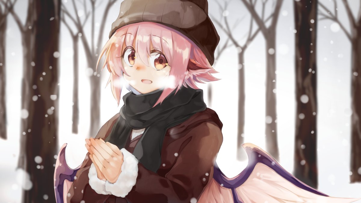 mystia lorelei 1girl solo wings pink hair bird wings scarf short hair  illustration images