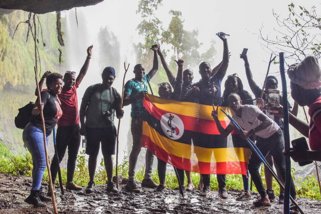 Hiking the famous Sipi Falls last year (Picture: Courtesy)