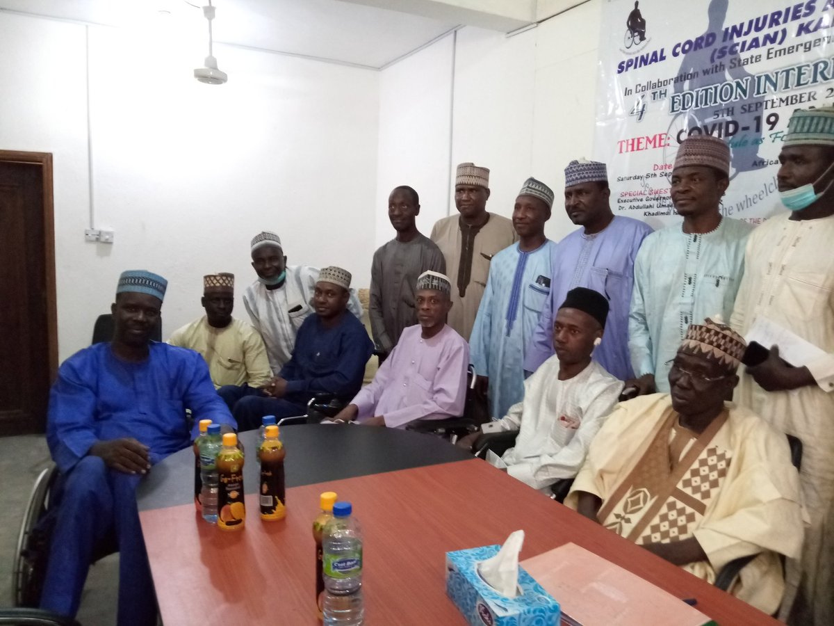 sciankcluster's tweet photo. Chairman Kwandala Foundation presenting a cheque donation for 5 wheelchairs to the association members during the opening ceremony of the SCIAN Kano Secretariat office. Glory to the Almighty. https://t.co/gBip4mzU93
