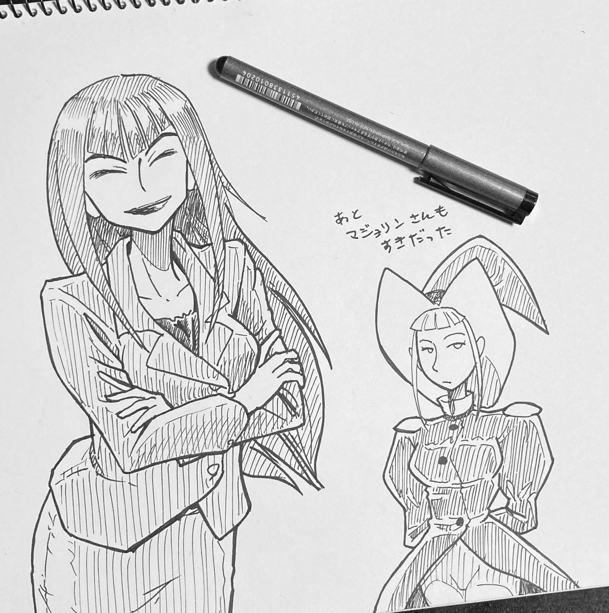 おジャ魔女リアルタイムで見るようになったのはとっくに5人揃ってからだったけど、当時はメインキャラそっちのけで関先生ばっか描いてた思い出 