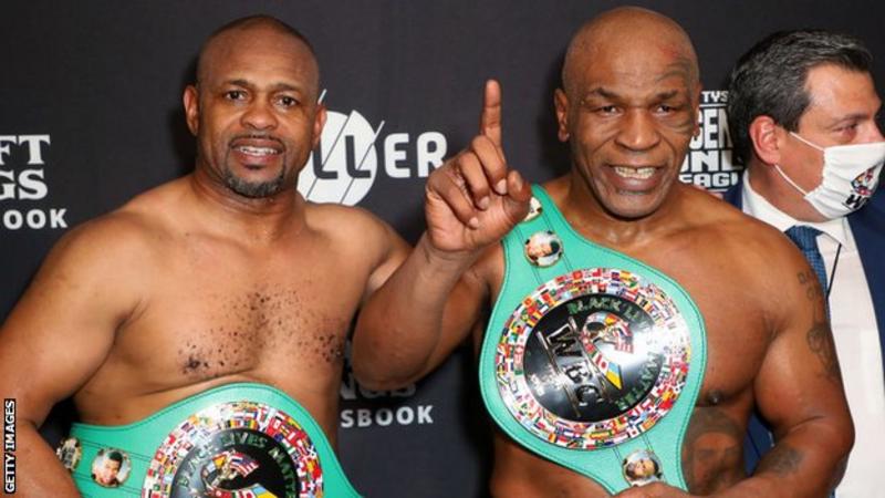 Mike Tyson and Roy Jones Jr share an engaging draw in 'exhibition' bout