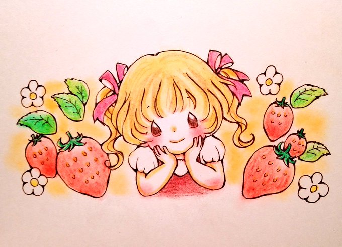 いちごのtwitterイラスト作品