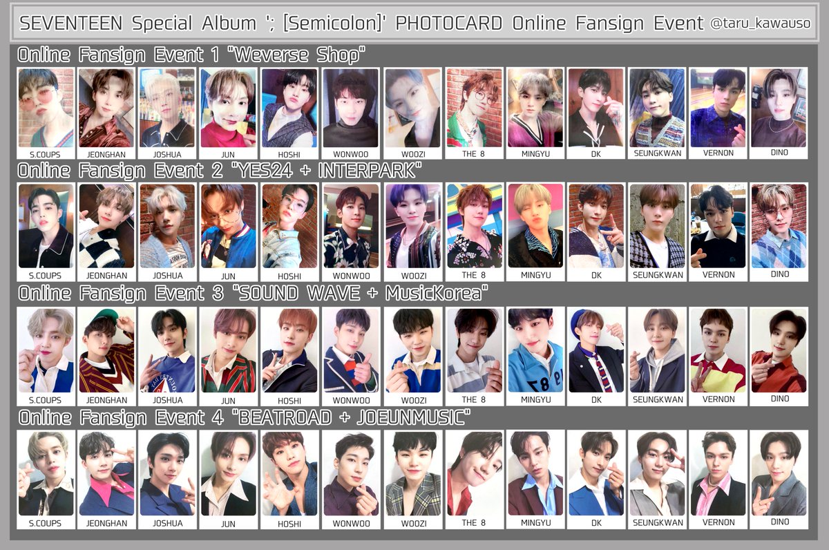 SEVENTEEN ジョシュア semicoron 丸ミニカード
