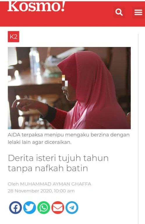 Anak Adam On Twitter Derita 7 Tahun Berkahwin Tanpa Nafkah Batin 7 Tahun Ye Bukan 7 Hari Or 7 Minggu Dimana Silapnye Https T Co Hap5b2qajt Twitter