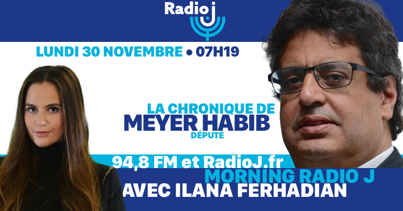 RadioJFrance's tweet photo. Demain matin, à 7h19 en direct sur 📻 RadioJ 94,8 et https://t.co/oMFqQo41xO dans #LaMatinaleDeRadioJ, retrouvez la chronique du député @Meyer_Habib au micro d’@ilanaferhadian https://t.co/JjXllKW4II