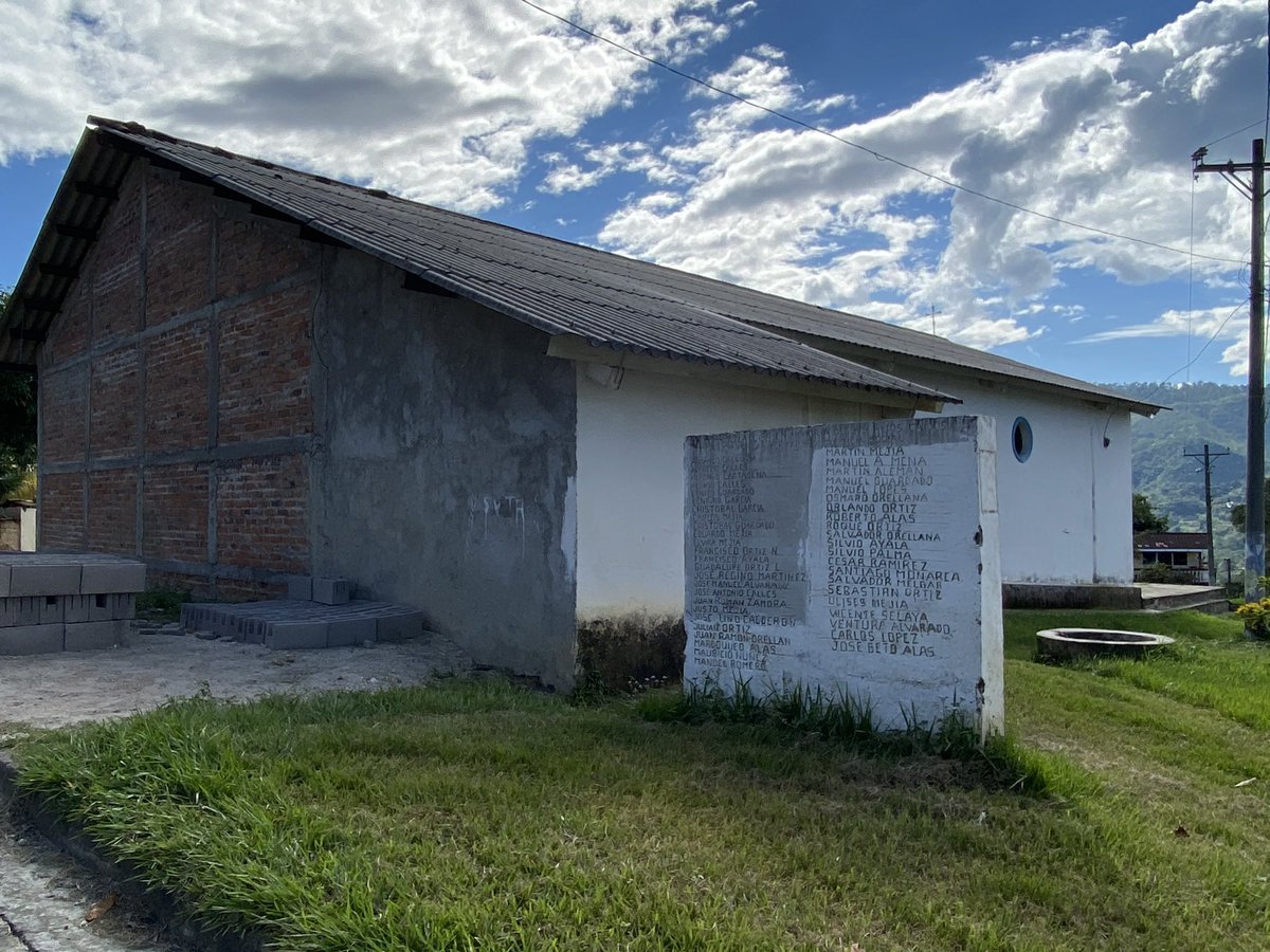 During the war. the massacre of catechists, Catholic lay ministers in this area is astounding. Many churches have monuments like this one where they list the lay Catholics killed. This was an area St Oscar Romero liked to visit, often because this is where the poor lived