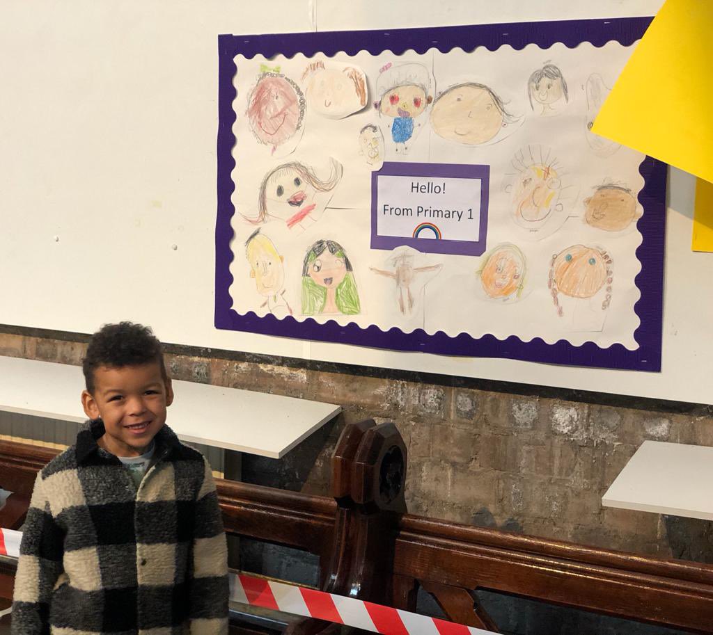stpatrickspri's tweet photo. The Pupils of St Patrick’s made letters, cards, and beautiful posters with messages of thanks to our church and community for all the love and support we’ve received over the years. Some of our pupils posed beside their classes posters after mass this morning #CEW2020 #SCES https://t.co/Txt7Fj0vhI