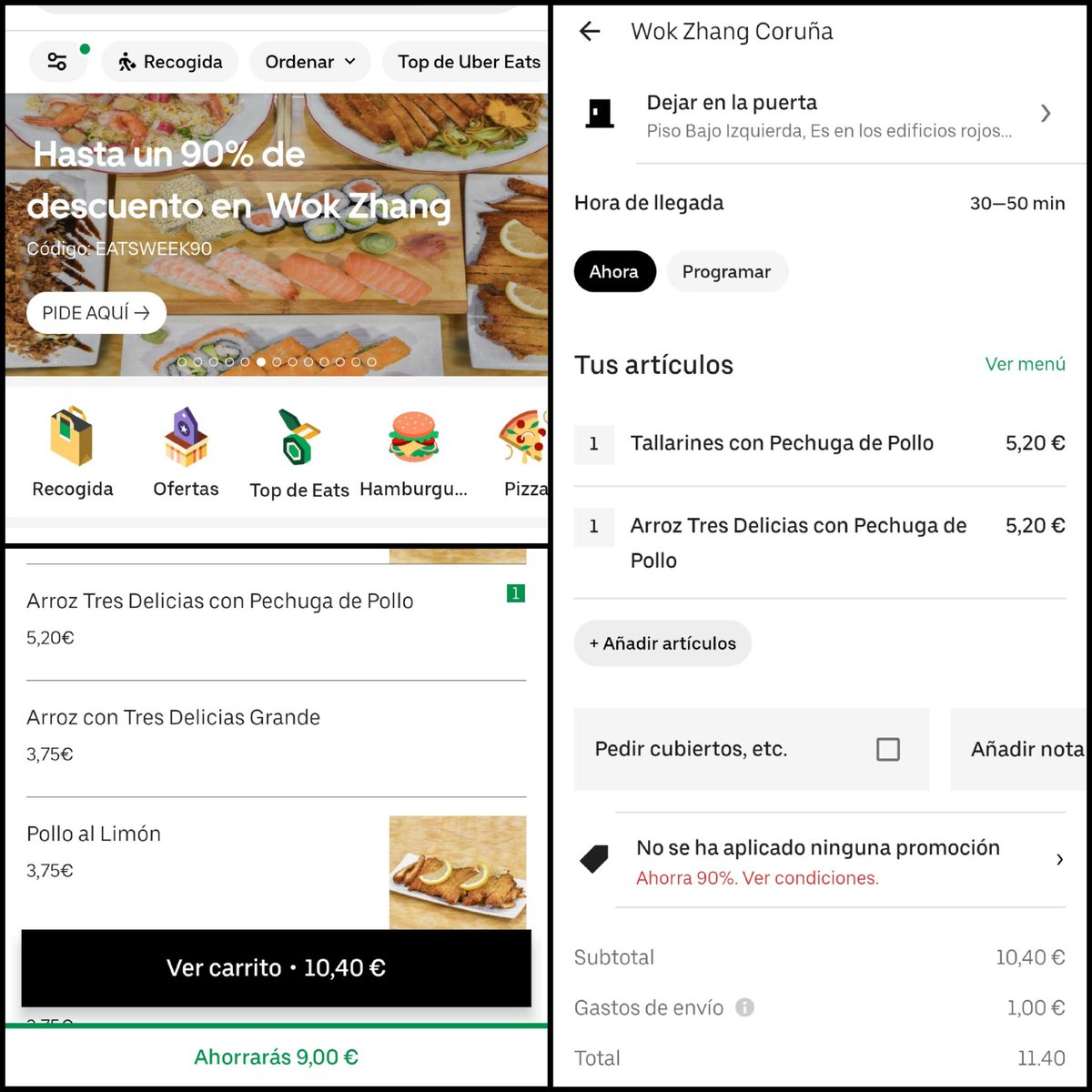 Heartkiller____'s tweet photo. @Uber_Support @UberEats PUBLICIDAD ENGAÑOSA
En España el código "EATSWEEK90" con 7 restaurantes participantes en mi zona. Pero en realidad solo 3 de ellos te ofrecen la promoción. Los demás al seleccionar los productos te dicen que has ahorrado 9€ y al pagar te cobran todo. https://t.co/AcVnJhZGUx