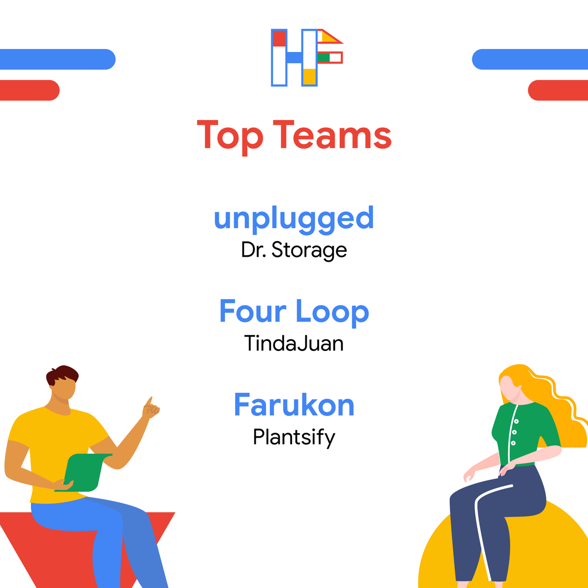 GDSCLoyola's tweet photo. THESE ARE HACKFEST 2020'S TOP 15 TEAMS! (In no particular order!)
These teams will pitch their product tomorrow at 1PM via DSC Loyola's FB Page to see who will earn the top spot and go home with the grand prize of โฑ25,000!
#DSCLoyola
#DSCAdMU
#DSCLHackFest
#HackItWithDSCL https://t.co/Ja30PBPpUu