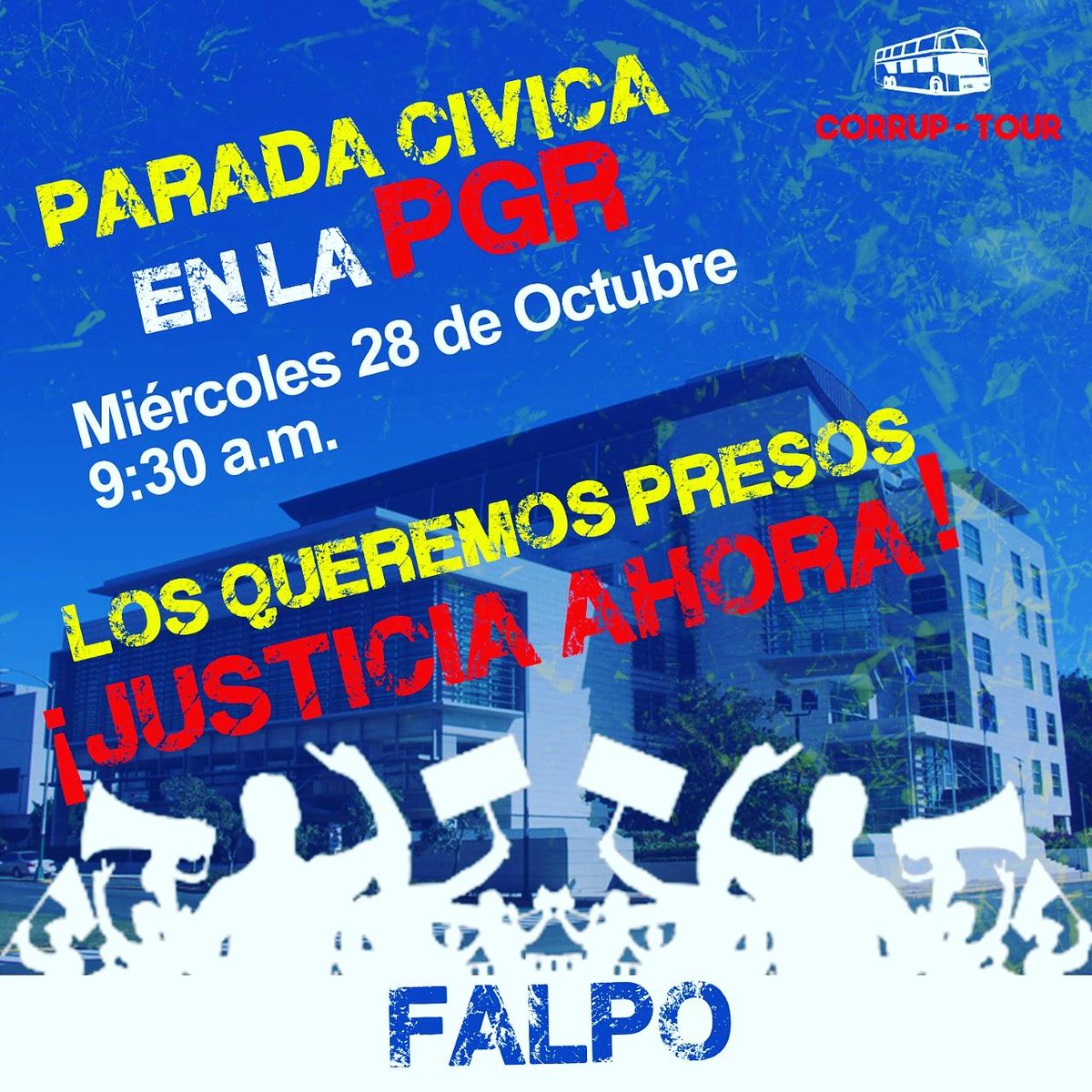 Grabiel_sanchez's tweet photo. #Fomper
#ElCorrupTour haciendo su aporte a la lucha contra la corrupción e impunidad. Una actividad ya pasada. @FalpoOficial https://t.co/wEsnbxUrmc