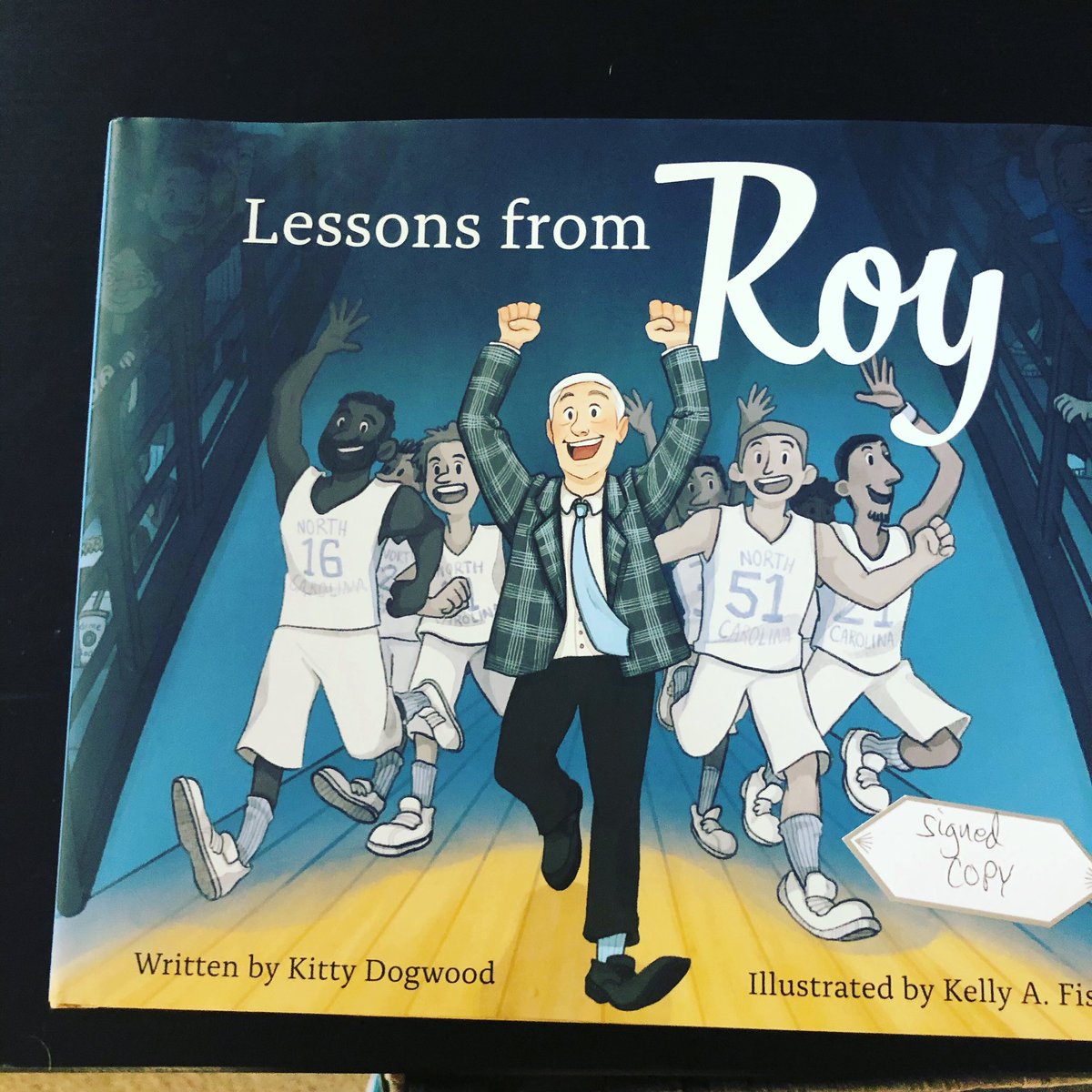 My wife went to NC State. I was UNC Chapel Hill. She surprised me with this to read to our son we are expecting in April. That gives me approval to push him towards being a Tar Heel ... right?