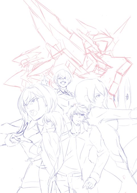 オリジナルストリーのポスターイラストのラフ稿です～
これは主役チーム特殊部隊「マクス」のメンバーです
#オリジナルイラスト #メカ #ロボット #doodle #robot #mecha #イラスト好きな人と繋がりたい 