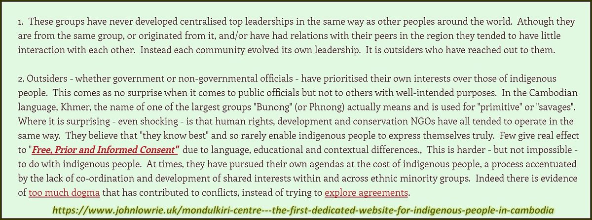 @lindsaysbee @Michael_runkel @Water @allafrica @SCWCambodia Yes, thanks for the compliment. Unfortunately a few of us are still in a small minority when talking about ethnic minority rights in #Cambodia. As you see, we don't blame just authorities for their woes.
